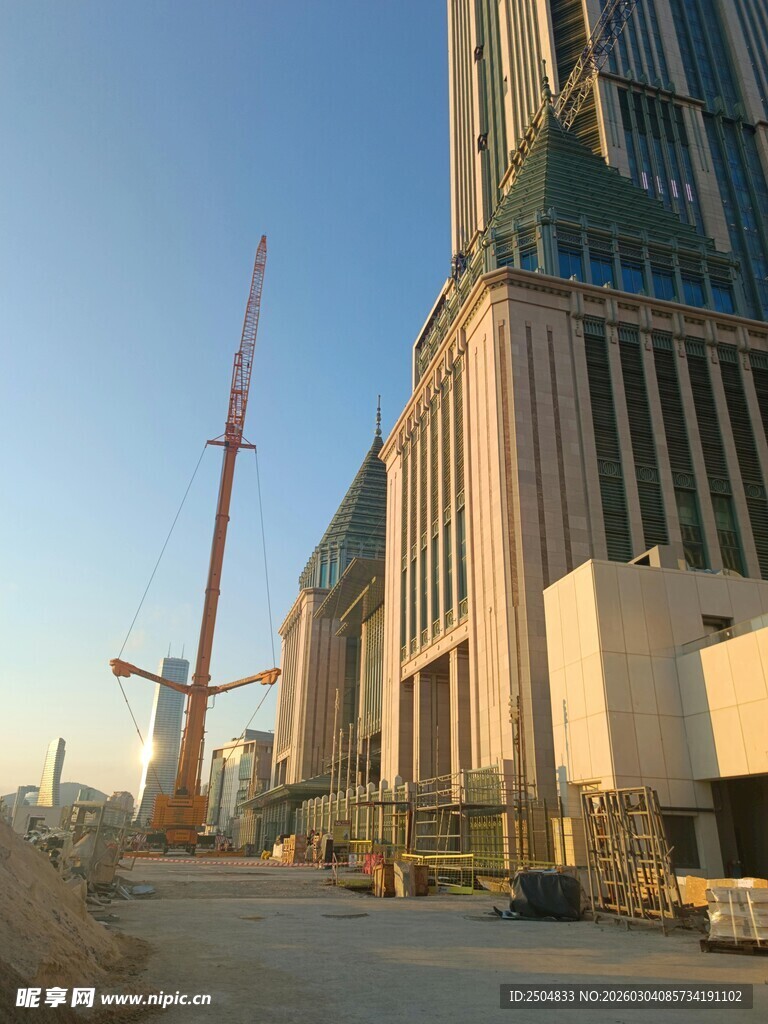 城市在建高楼施工现场