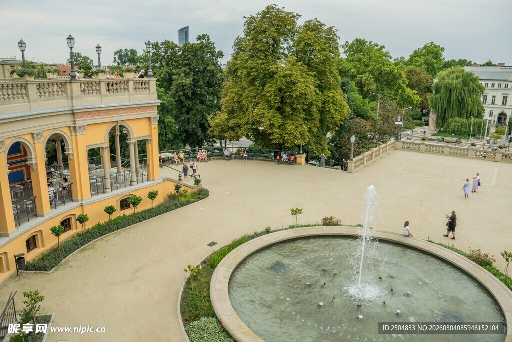 欧式庭院喷泉景观