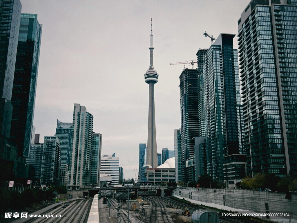 多伦多城市天际线景观