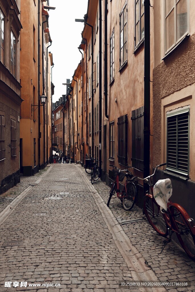  洲古朴小巷街景