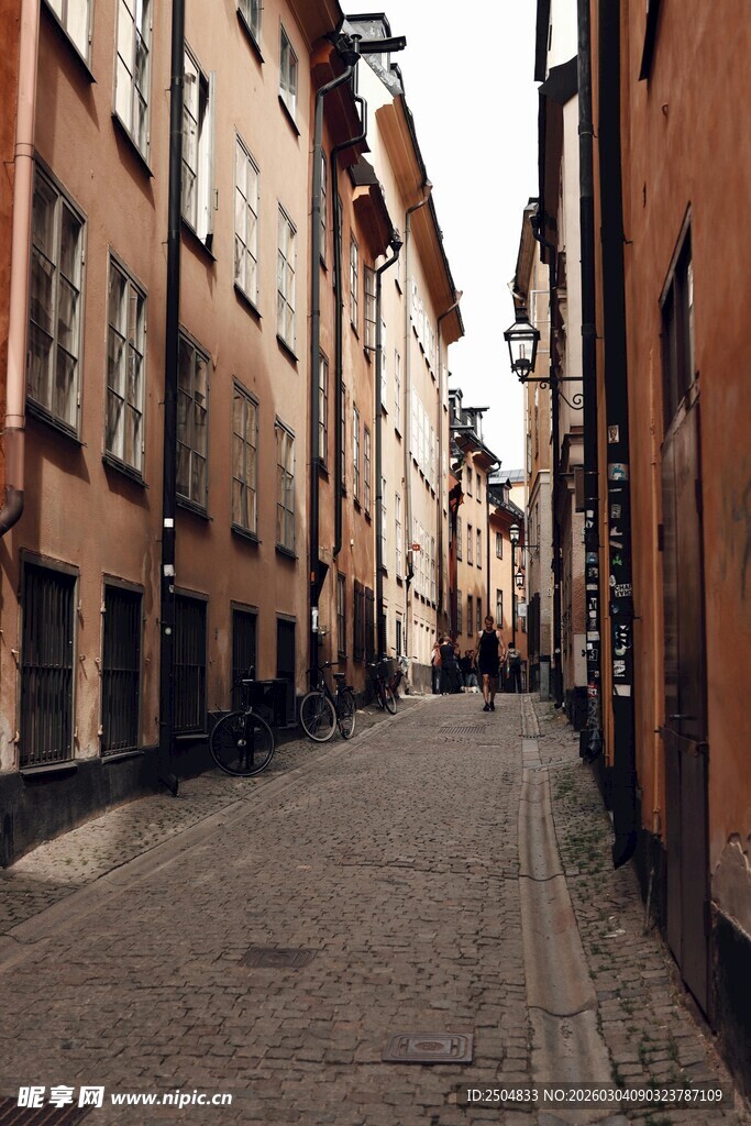  洲古朴小巷街景