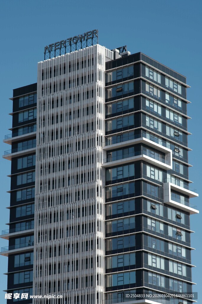 现代高层公寓建筑外观