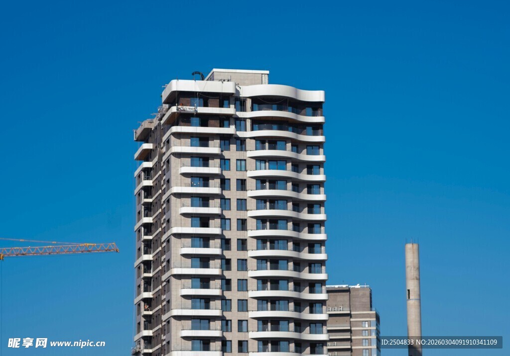 现代高层住宅楼建筑景观