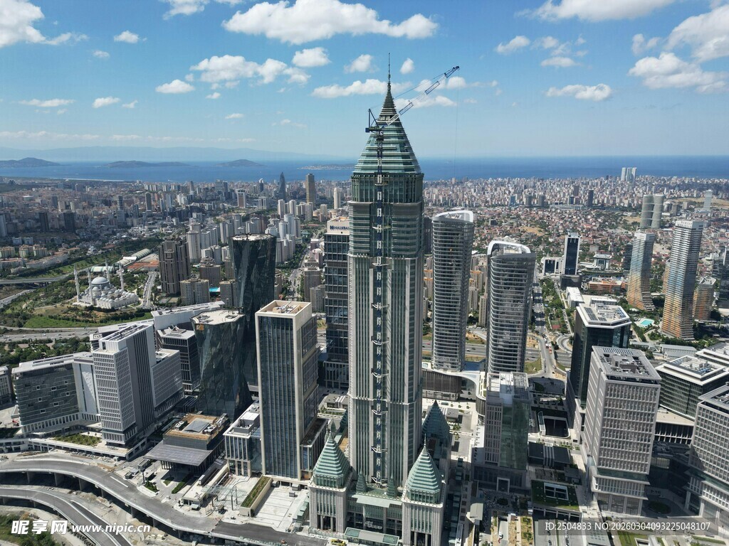 俯瞰繁华都市高楼景观