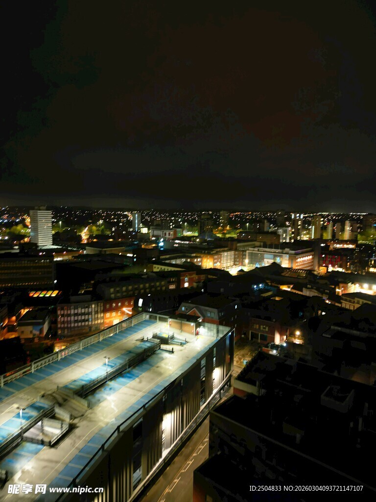 城市夜景俯瞰