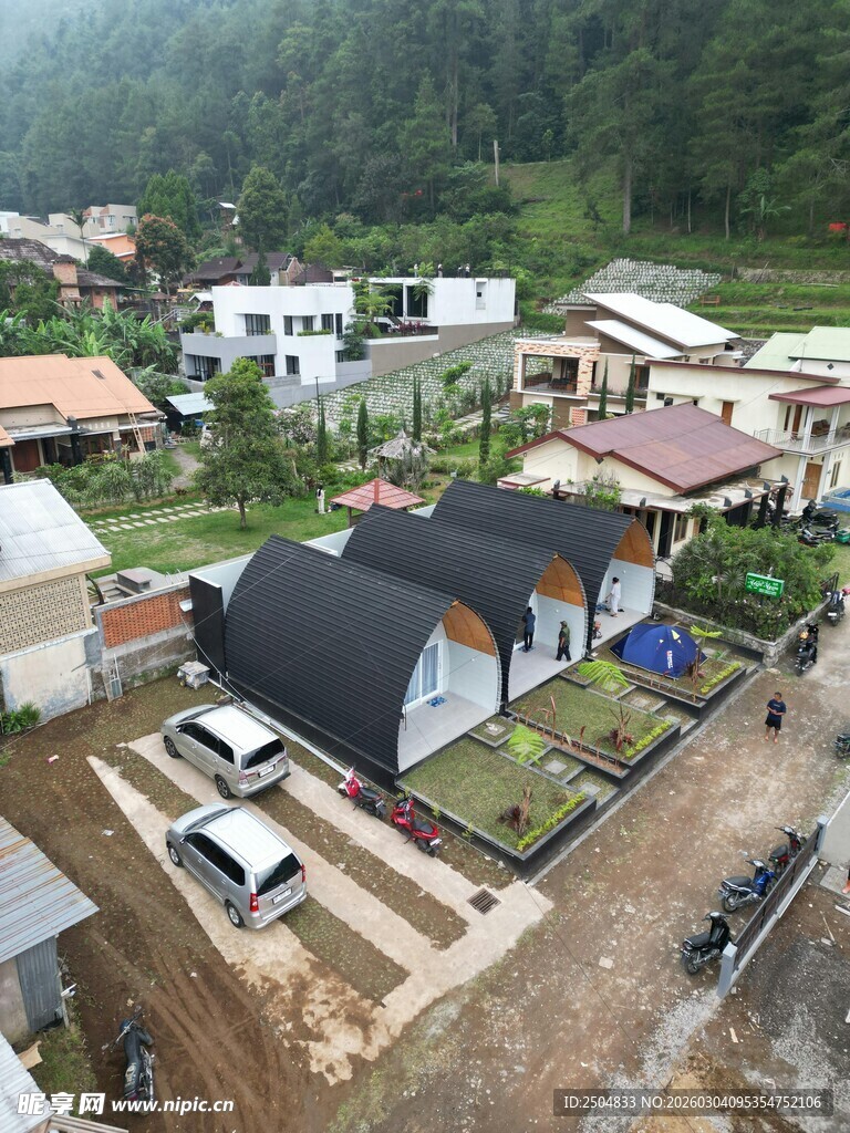 乡村聚落俯瞰图