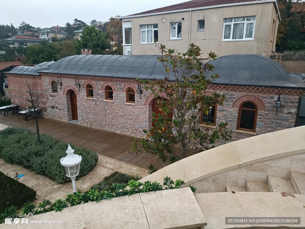 欧式风格建筑庭院景观