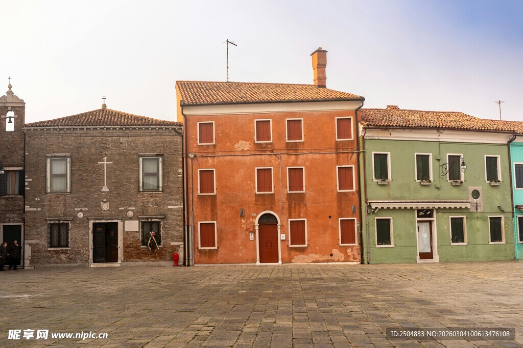 多彩欧式建筑广场景观