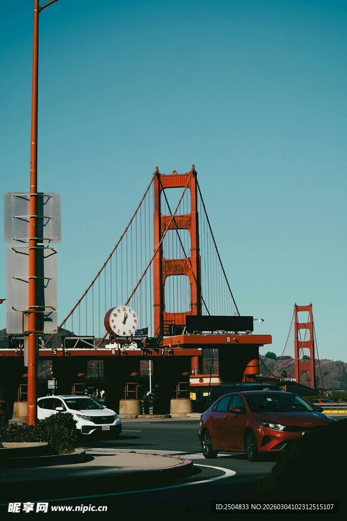 金门大桥下的城市街景