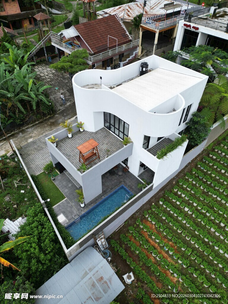 现代别墅景观模型