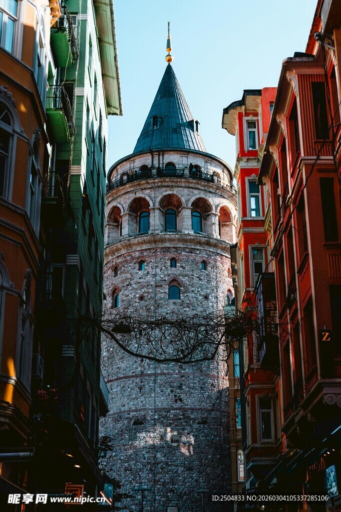 伊斯坦布尔古老塔楼风景