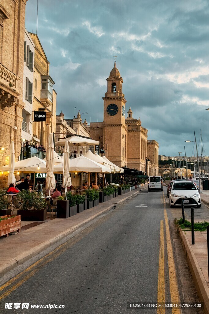 欧式小镇街道风景