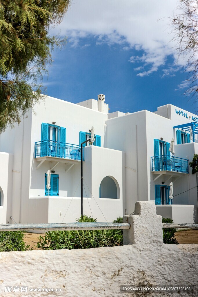 蓝白风 度假建筑