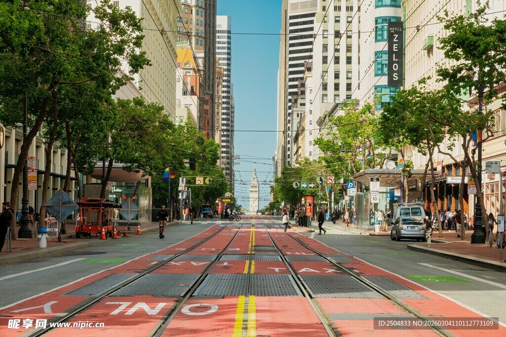 城市繁华街道景观