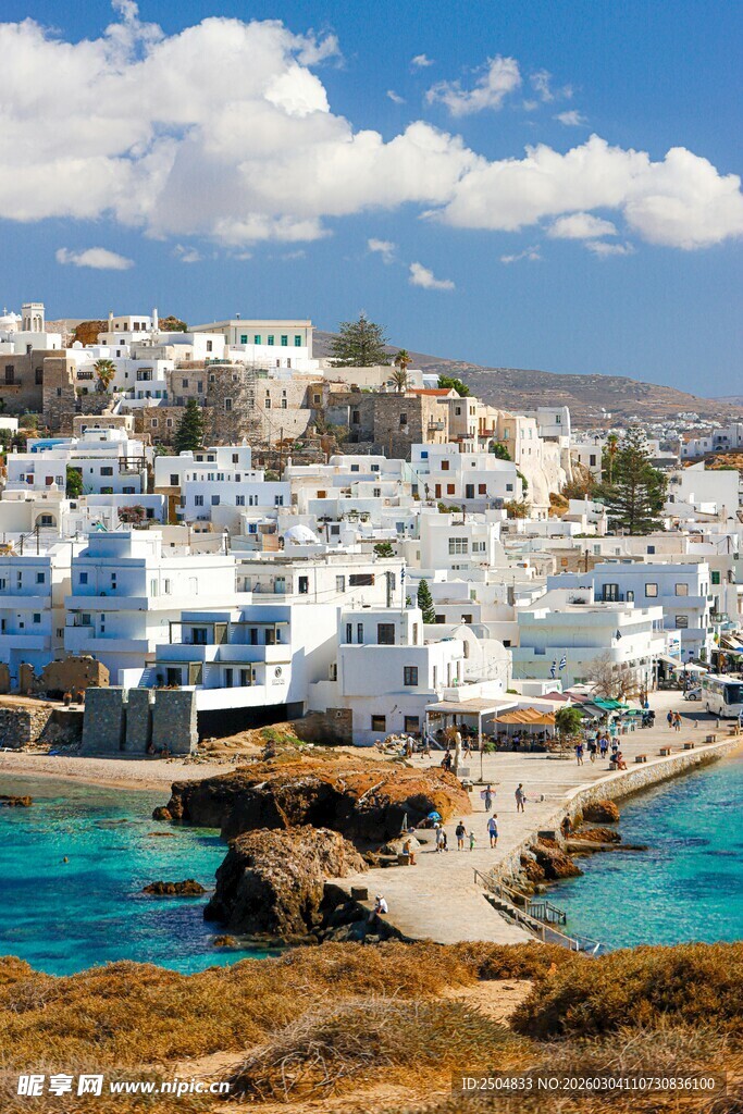 希腊米科诺斯岛美丽海滨
