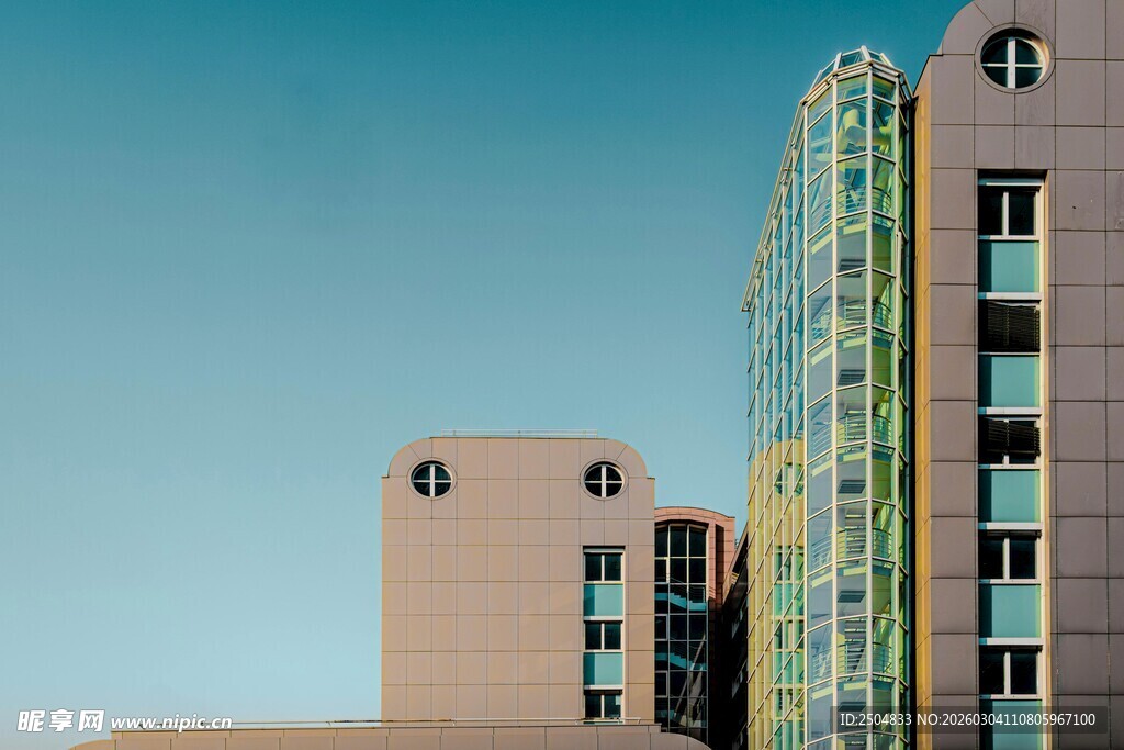 现代风格建筑外观特写