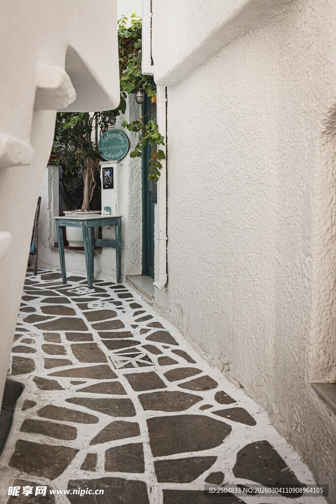 简约石纹走廊过道景观