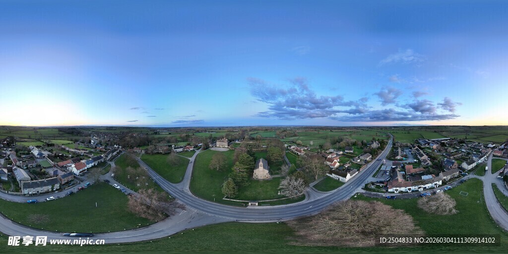 俯瞰城郊美丽景观