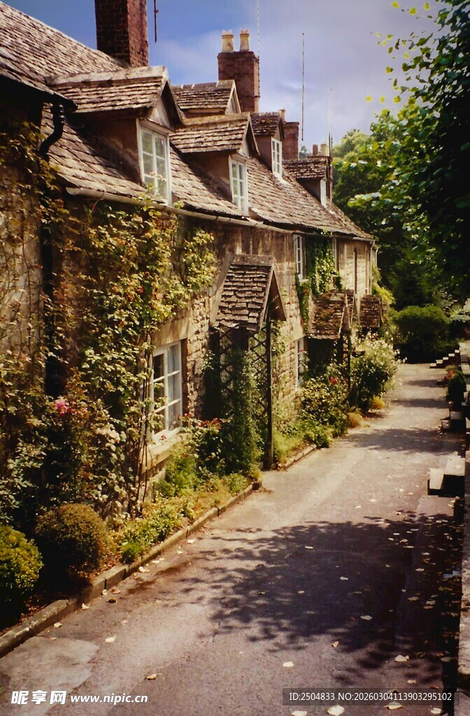 古朴英式乡村小屋街道