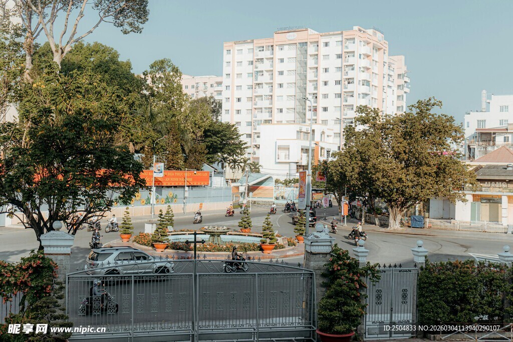 城市街道与建筑景观