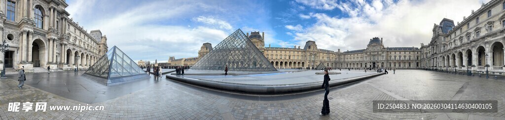 城市广场建筑全景景观