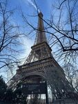 埃菲尔铁塔下的冬日景致