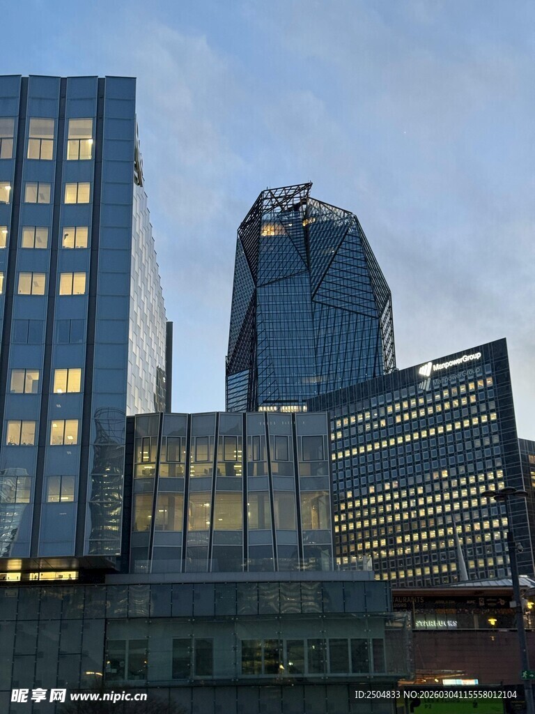 现代都市摩天大楼景观