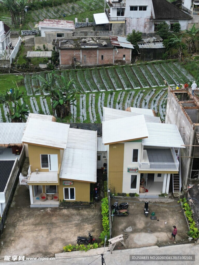 乡村别墅群俯瞰景观