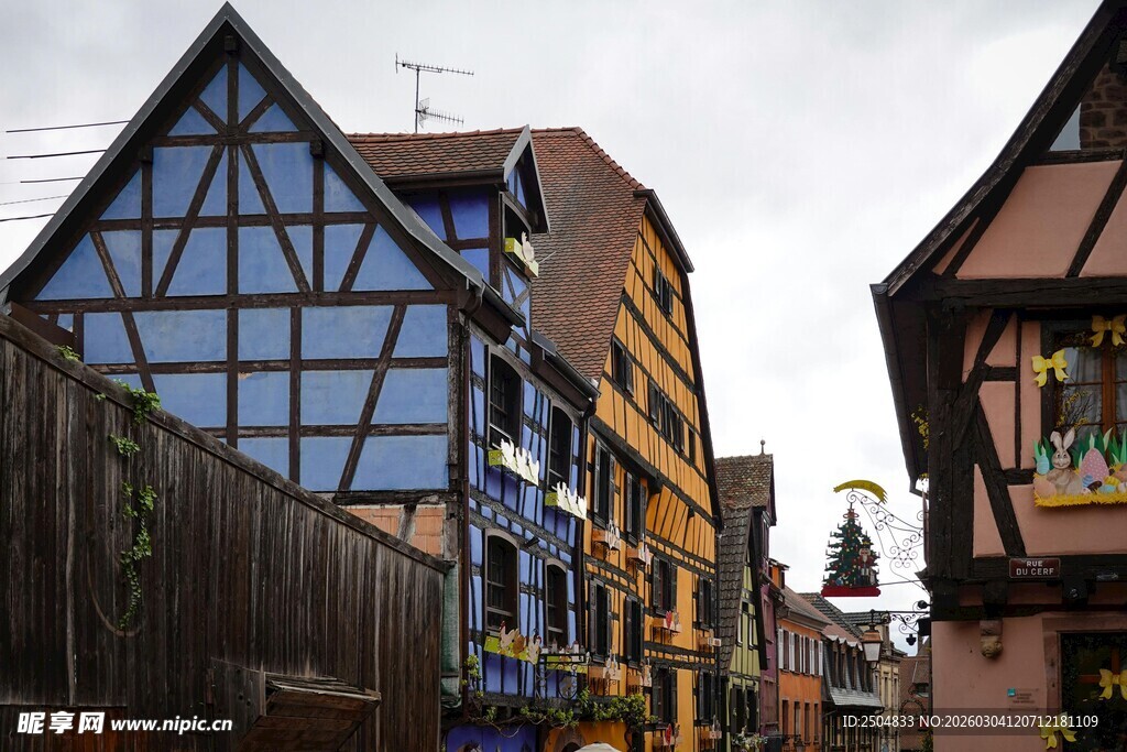  洲小镇特色建筑街景