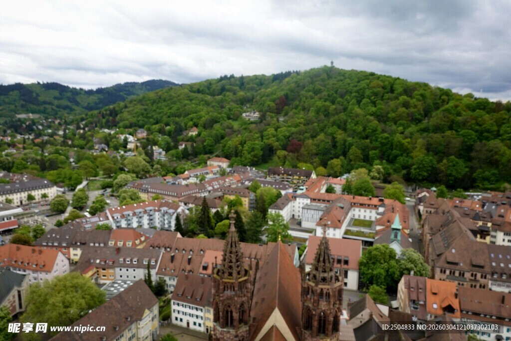 俯瞰 洲小镇的美丽景致