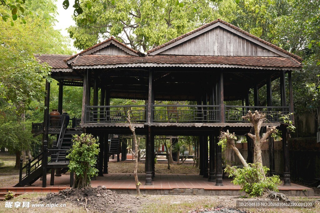 东南亚风格木质传统房屋