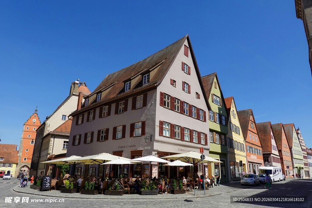 德国小镇特色建筑街景
