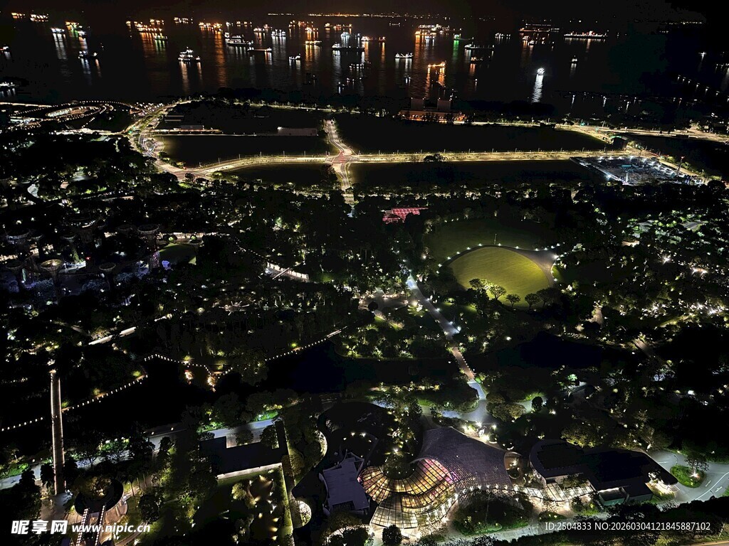 城市夜景俯瞰图