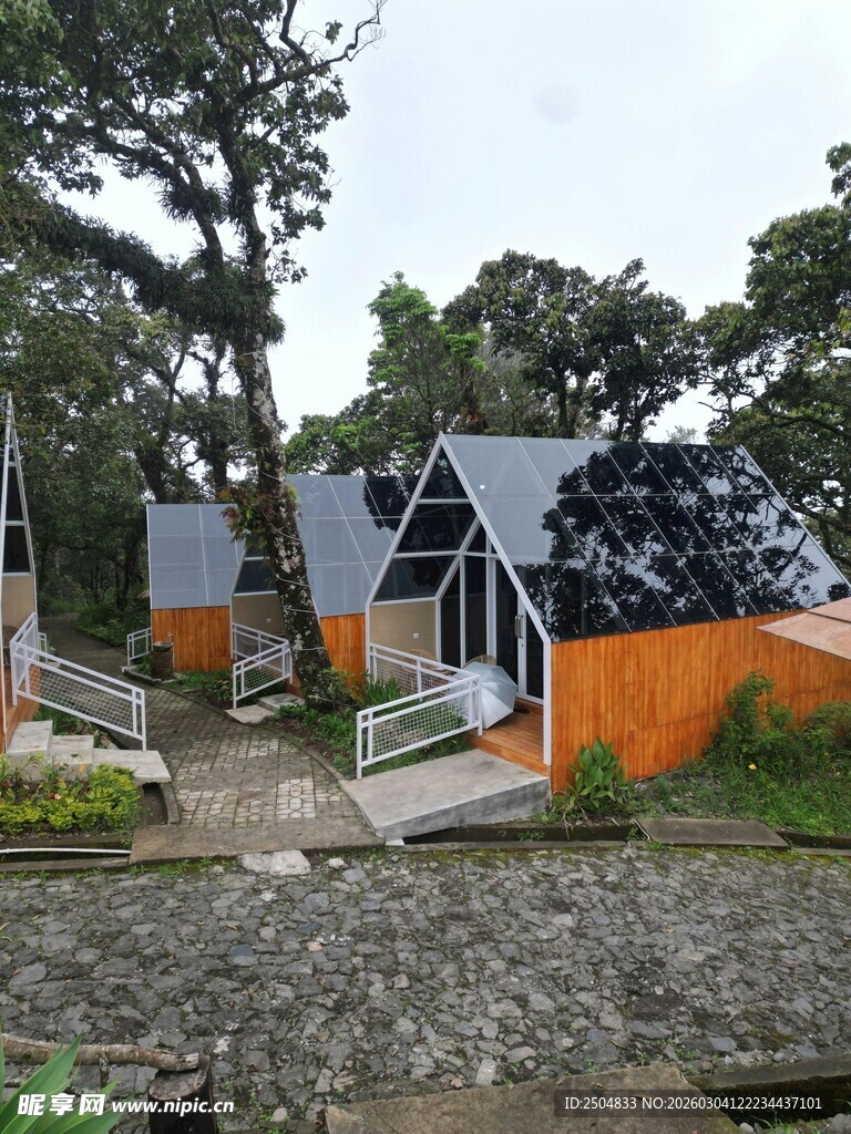 户外特色小屋景观