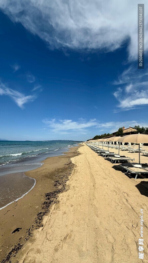 美丽海滩风光 惬 度假地