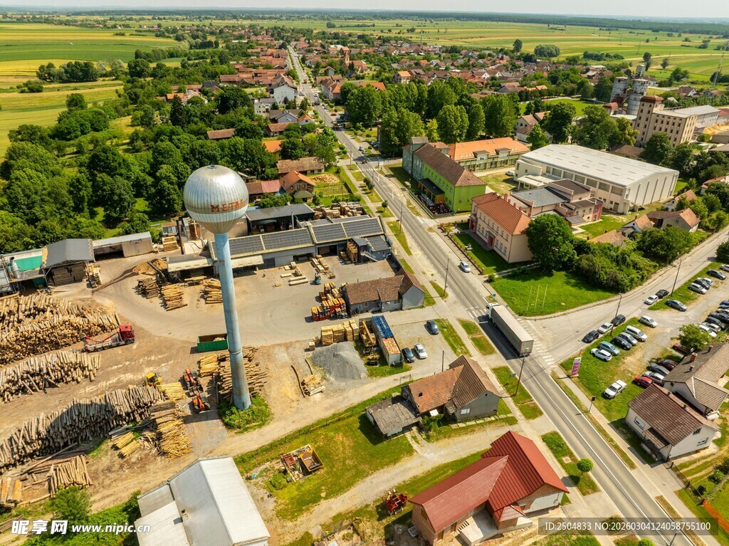 小镇建设航拍景象