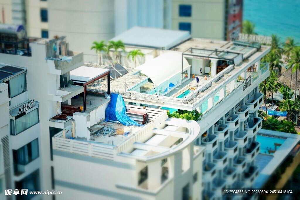 精致高层酒店建筑景观