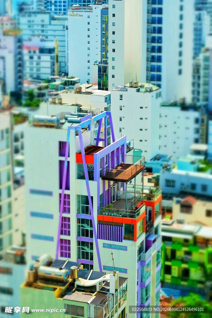 城市中高层住宅施工景象