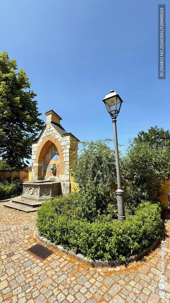 欧式庭院中的精致小景