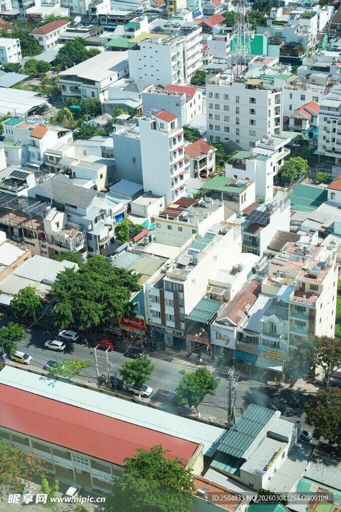 城市建筑景观俯瞰图