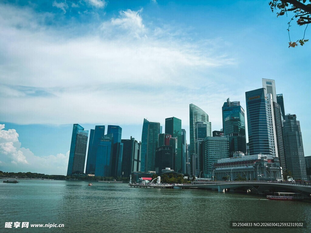 新加坡城市滨水风光