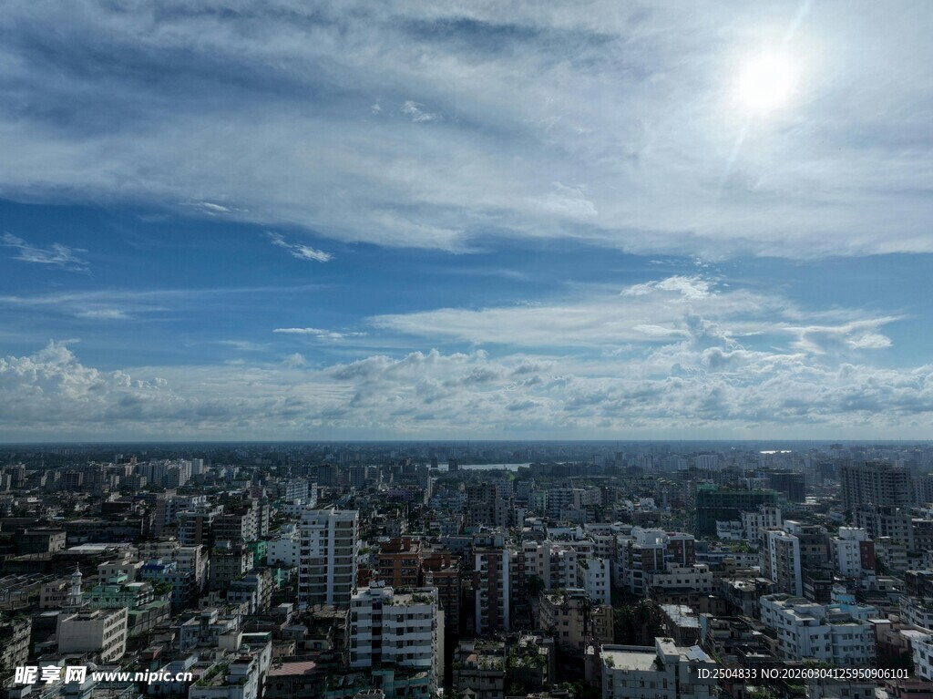城市天际线全景风光