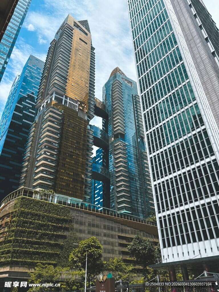 现代都市摩天大楼景观