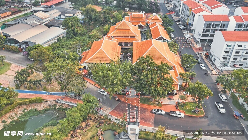 俯瞰城市中的特色建筑