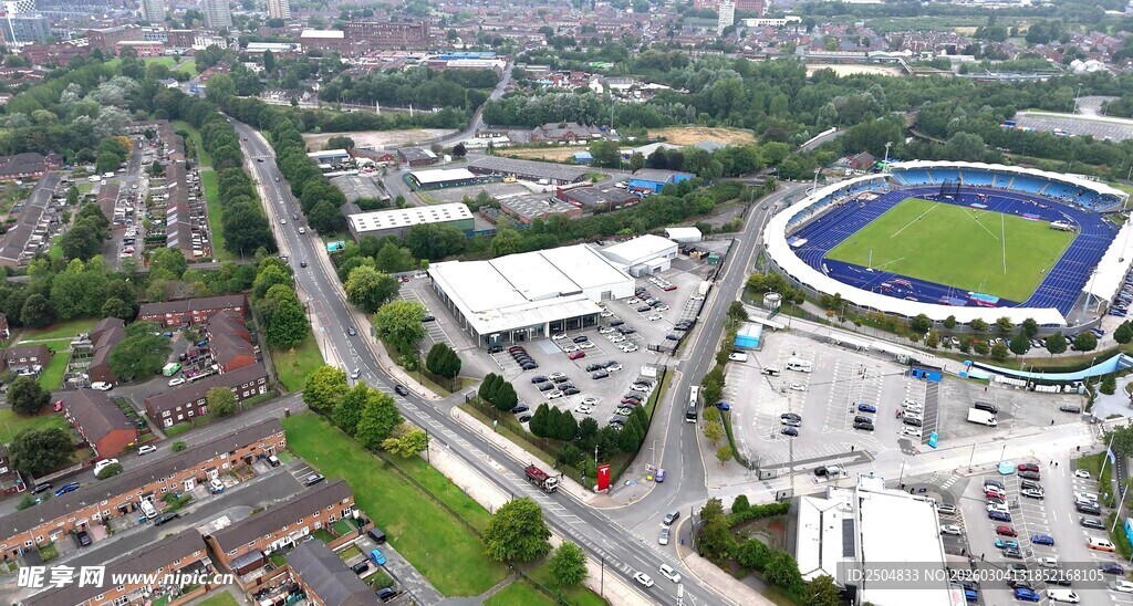 城市体育场鸟瞰景观