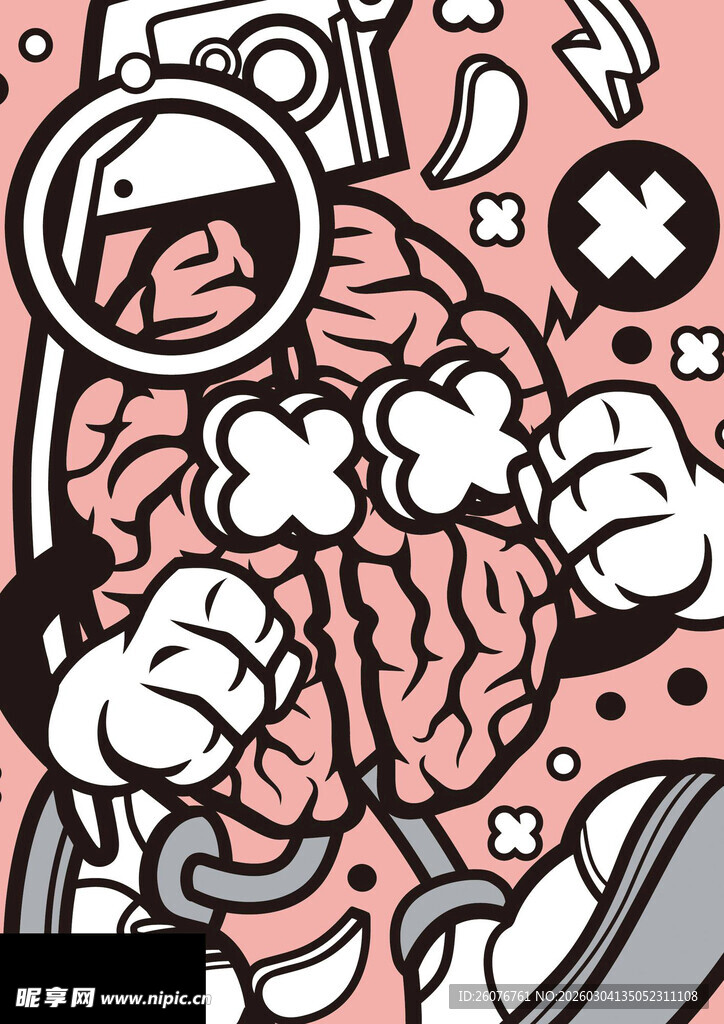 创意大脑思维插画设计