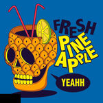 骷髅造型新鲜菠萝饮品