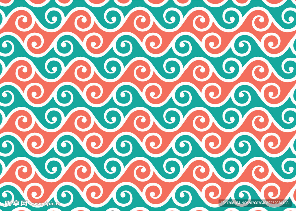 几何波浪图案背景