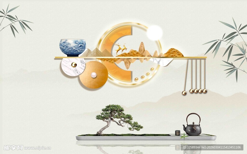 中式禅意茶室装饰元素