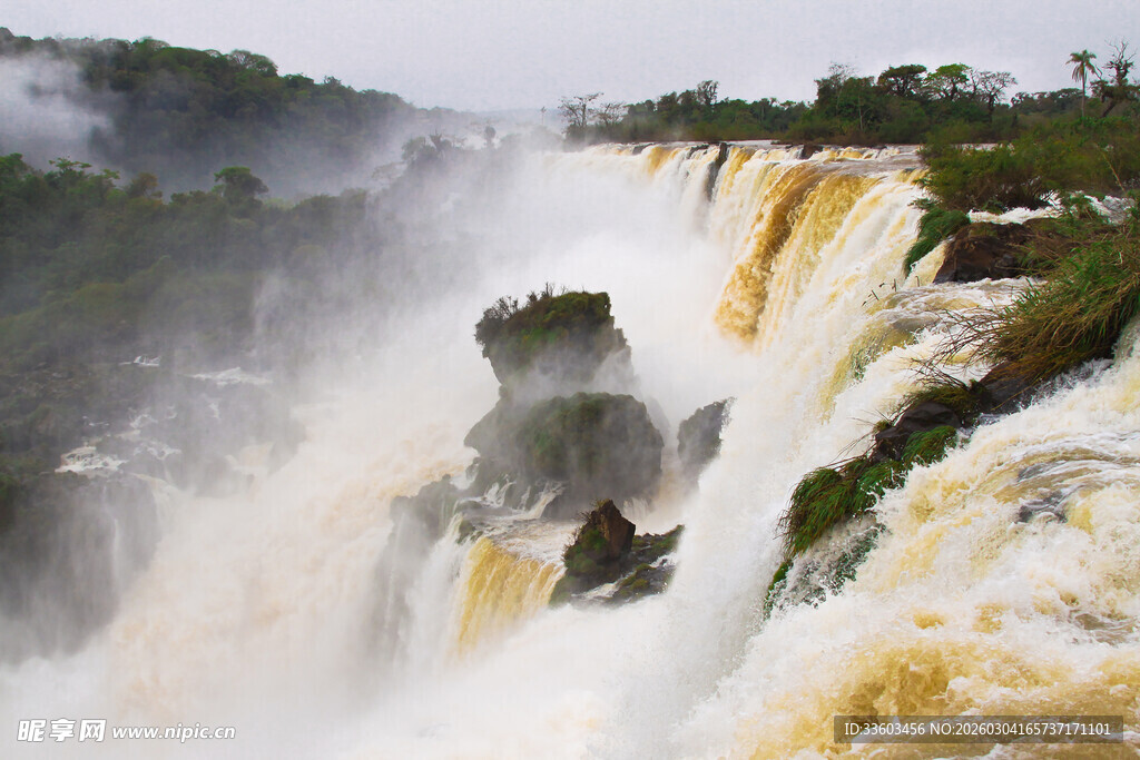 壮观伊瓜苏瀑布自然景观